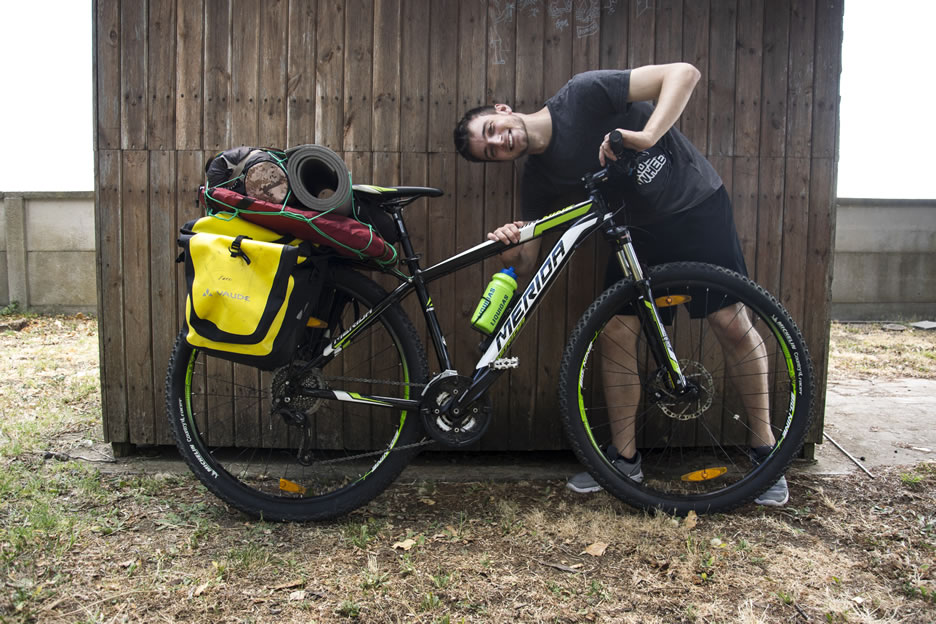 Alberto Montemurro con la sua bici