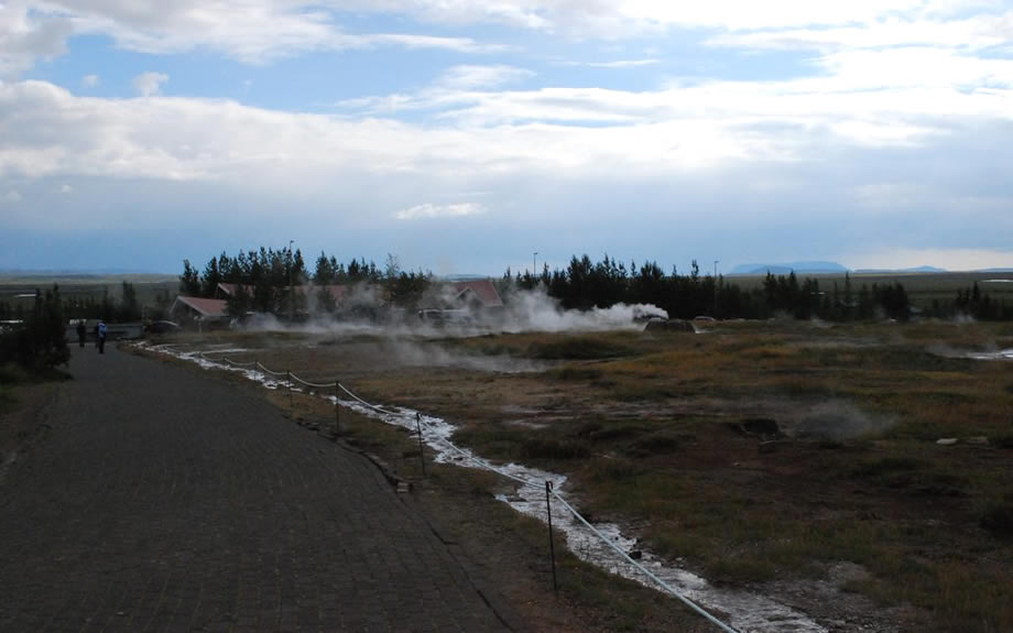 Avvicinamento all'area dei Geysir