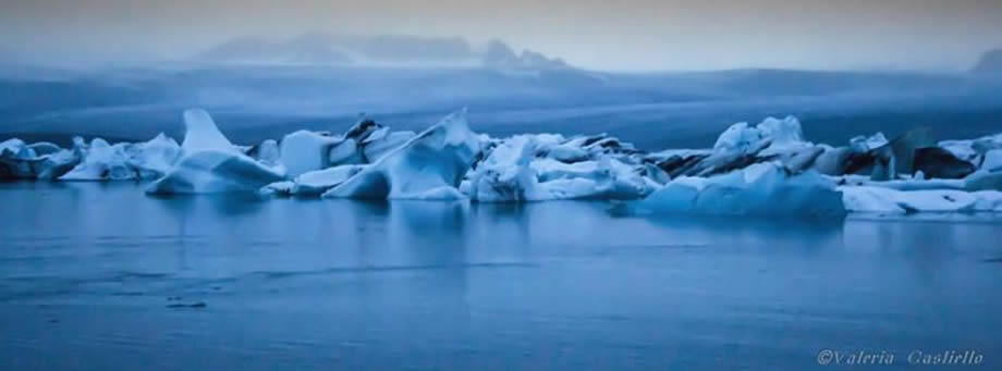 laguna glaciale di notte